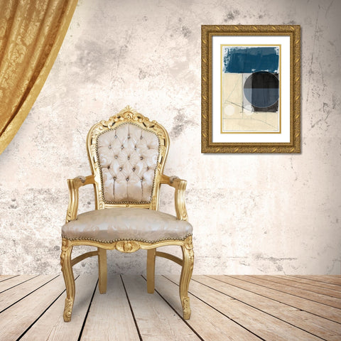 Bluff Block III Gold Ornate Wood Framed Art Print with Double Matting by cartissi