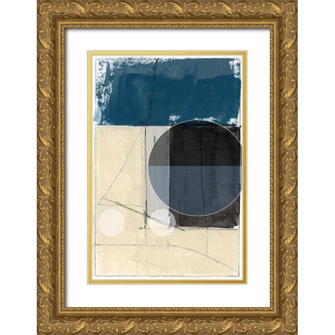 Bluff Block III Gold Ornate Wood Framed Art Print with Double Matting by cartissi