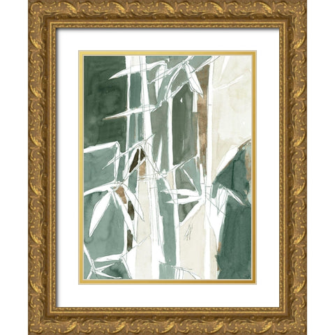 Blink White Gold I  Gold Ornate Wood Framed Art Print with Double Matting by Cartissi