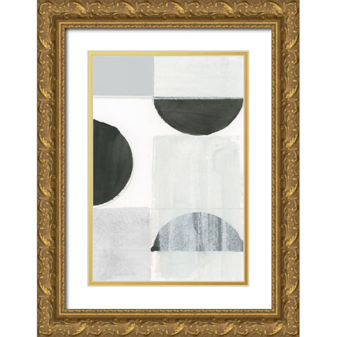 Shape Parade II Gold Ornate Wood Framed Art Print with Double Matting by Cartissi
