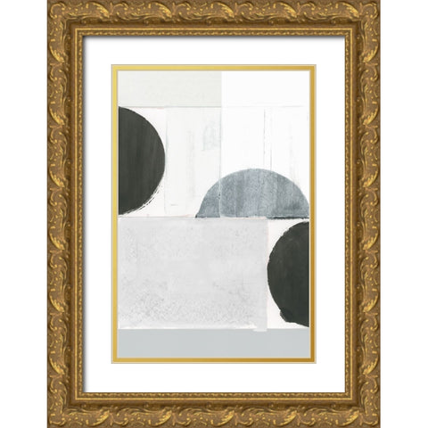 Shape Parade III Gold Ornate Wood Framed Art Print with Double Matting by Cartissi
