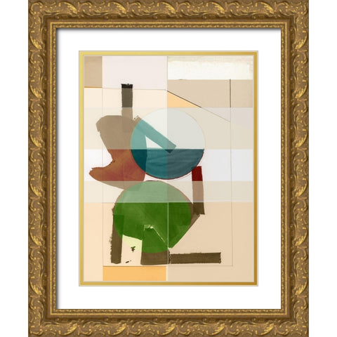 Earthly I  Gold Ornate Wood Framed Art Print with Double Matting by Cartissi