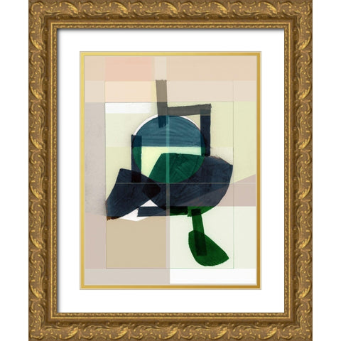 Earthly II Gold Ornate Wood Framed Art Print with Double Matting by Cartissi