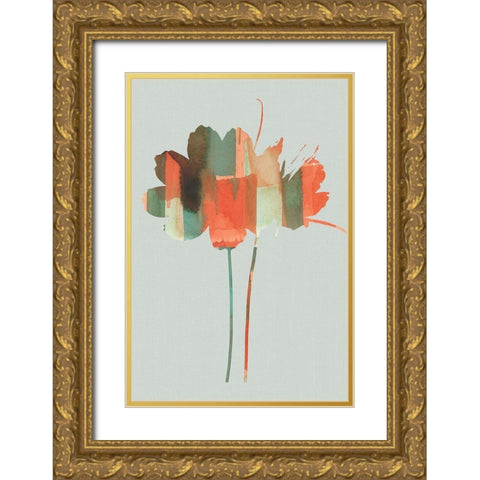 Pastel Union II  Gold Ornate Wood Framed Art Print with Double Matting by Cartissi