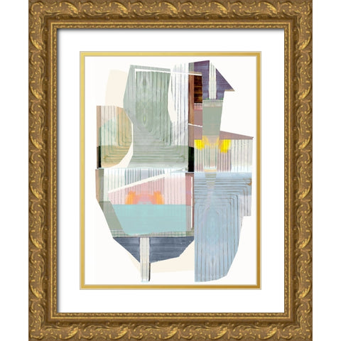 Bright Romance I Gold Ornate Wood Framed Art Print with Double Matting by Cartissi