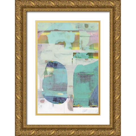 Electric Love II Gold Ornate Wood Framed Art Print with Double Matting by Cartissi