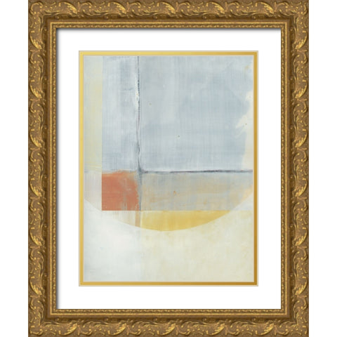 White Cornish Walls I Gold Ornate Wood Framed Art Print with Double Matting by Cartissi