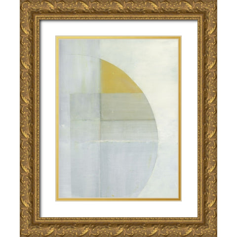 White Cornish Walls II Gold Ornate Wood Framed Art Print with Double Matting by Cartissi