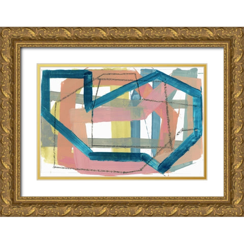 Curbing I Gold Ornate Wood Framed Art Print with Double Matting by Cartissi