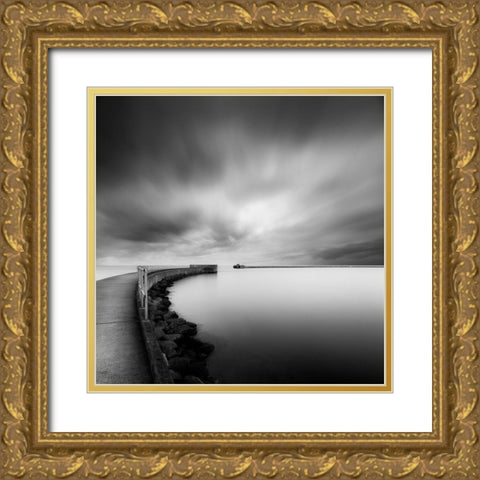 Reslow-Portal Gold Ornate Wood Framed Art Print with Double Matting by 1x