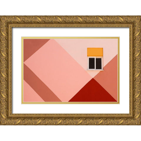 Untitled Gold Ornate Wood Framed Art Print with Double Matting by Schuster