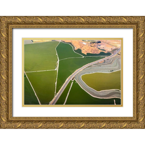 Darby - Boundaries Gold Ornate Wood Framed Art Print with Double Matting by 1x