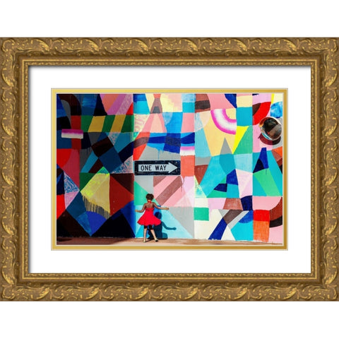 Salgado Gispert- One Way Gold Ornate Wood Framed Art Print with Double Matting by 1x