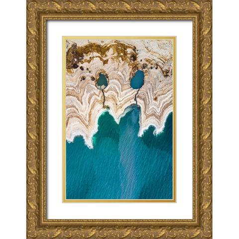 Stein - Face of the Earth Gold Ornate Wood Framed Art Print with Double Matting by 1x
