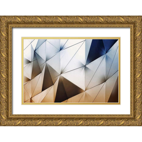 Trangles Art - Maastricht Gold Ornate Wood Framed Art Print with Double Matting by 1x