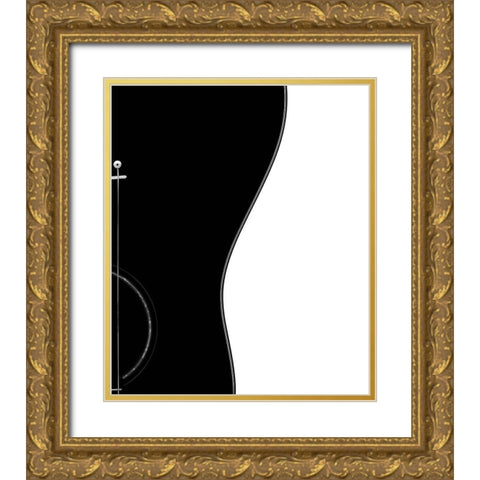 Guitar  Gold Ornate Wood Framed Art Print with Double Matting by Kala