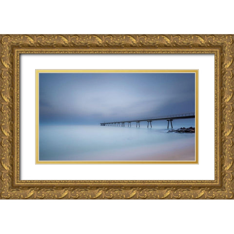 Ten Minutes Gold Ornate Wood Framed Art Print with Double Matting by Bengtsson