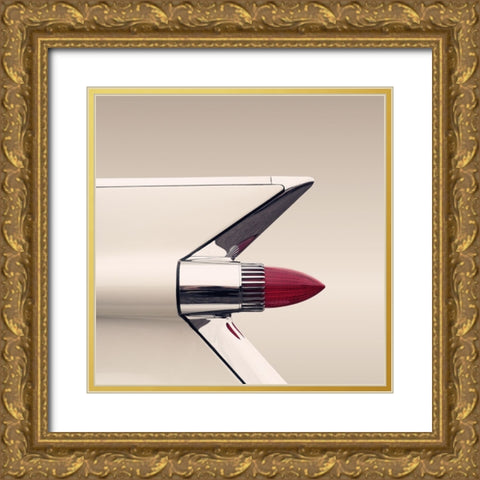 US classic car Coupe Deville 1959 Gold Ornate Wood Framed Art Print with Double Matting by Gube