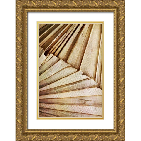 Natural Dried Palms II Gold Ornate Wood Framed Art Print with Double Matting by Aldridge, Ashley