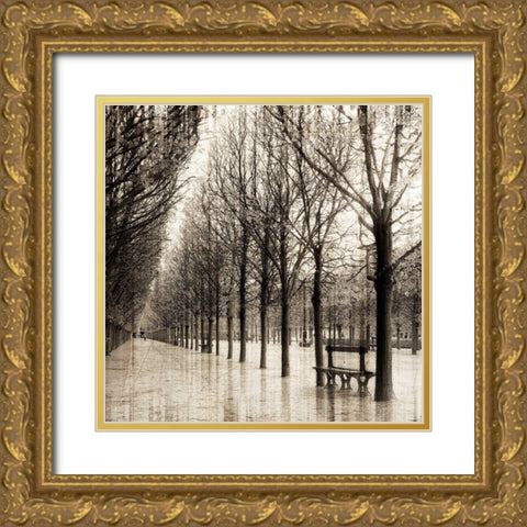 Blurred Visions I Gold Ornate Wood Framed Art Print with Double Matting by YK Studios