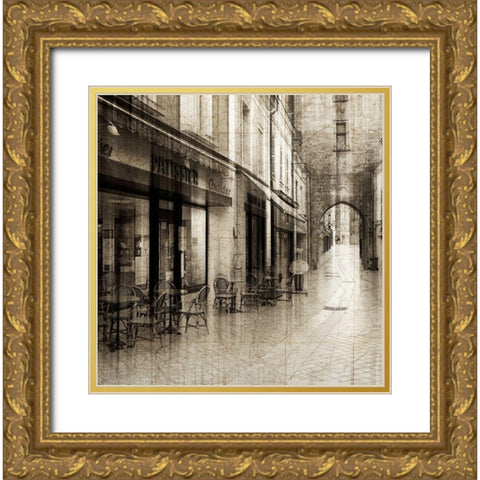 Blurred Visions II Gold Ornate Wood Framed Art Print with Double Matting by YK Studios