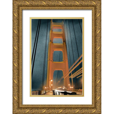The Golden Gate Bridge I Gold Ornate Wood Framed Art Print with Double Matting by YK Studios