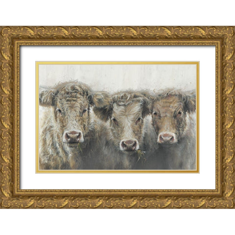 The Three of UsÂ  Gold Ornate Wood Framed Art Print with Double Matting by Merryn, Bree