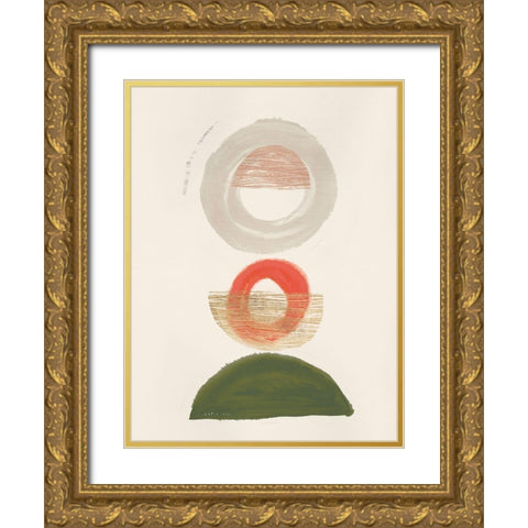 Crescent Lunar I  Gold Ornate Wood Framed Art Print with Double Matting by Hazel J
