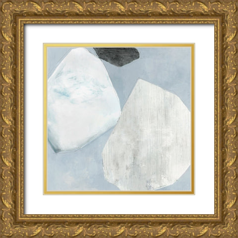 Blue Foundtain II Gold Ornate Wood Framed Art Print with Double Matting by Hazel J