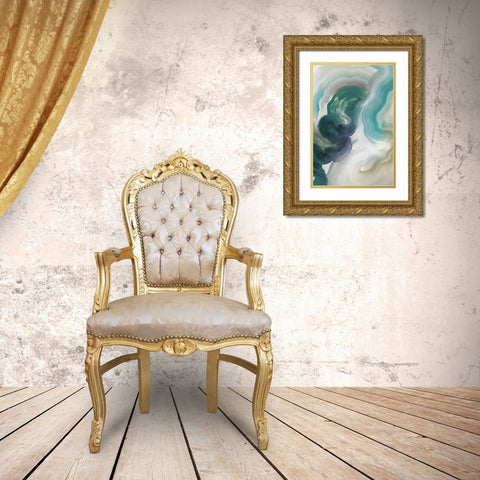 Harmonious Hues II Gold Ornate Wood Framed Art Print with Double Matting by Hazel J