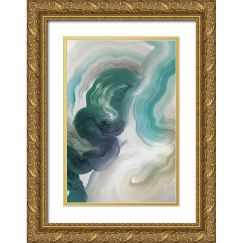 Harmonious Hues II Gold Ornate Wood Framed Art Print with Double Matting by Hazel J