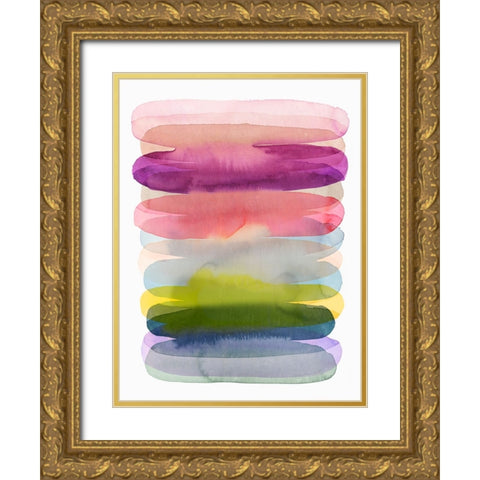 Luminous Layers I Gold Ornate Wood Framed Art Print with Double Matting by Hazel J