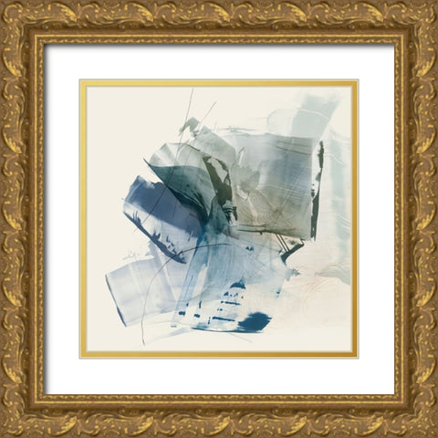Rhythmic Radiance I Gold Ornate Wood Framed Art Print with Double Matting by Hazel J