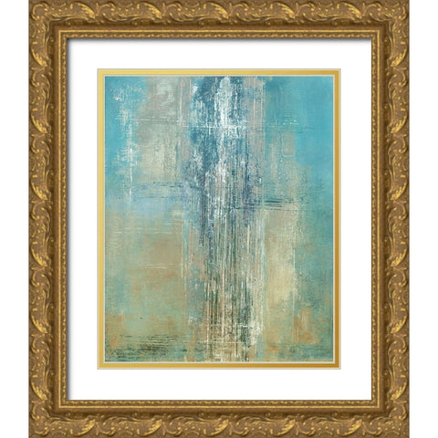 On the Line Gold Ornate Wood Framed Art Print with Double Matting by Hoop, Fiona