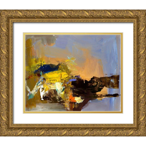 Celestial Gold Ornate Wood Framed Art Print with Double Matting by Hoop, Fiona