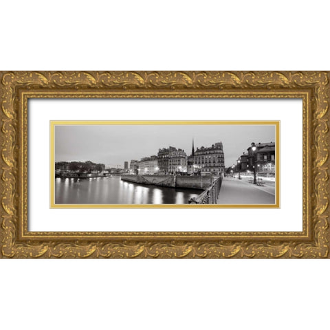 Midnight Pearls Gold Ornate Wood Framed Art Print with Double Matting by Rezzonico, Carlo
