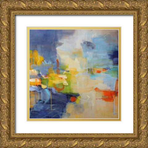 Restless Mind Gold Ornate Wood Framed Art Print with Double Matting by Alattar, Lina