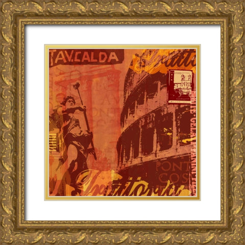 Rome Gold Ornate Wood Framed Art Print with Double Matting by Allen, Maura