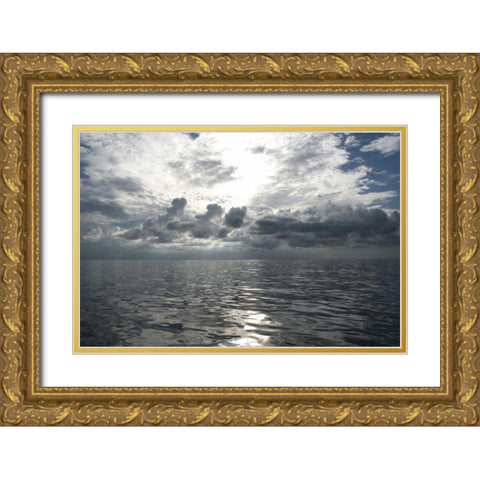 Atlantic Sunrise Gold Ornate Wood Framed Art Print with Double Matting by Anderson, Brent
