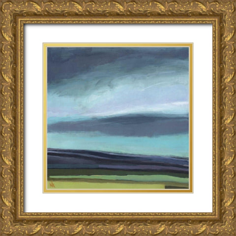 Dew on My Boots Gold Ornate Wood Framed Art Print with Double Matting by Arden, Niki