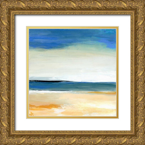 Seascape 2 Gold Ornate Wood Framed Art Print with Double Matting by Arden, Niki