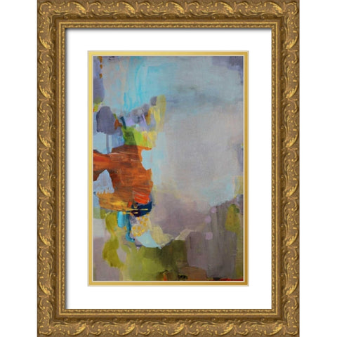 By The Sea Gold Ornate Wood Framed Art Print with Double Matting by Alattar, Lina