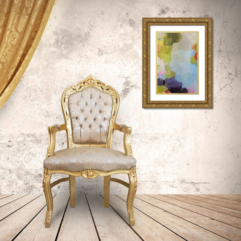 Velvet Skies Gold Ornate Wood Framed Art Print with Double Matting by Alattar, Lina