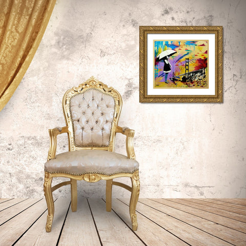 Shelter at Bay Gold Ornate Wood Framed Art Print with Double Matting by AbcArtAttack