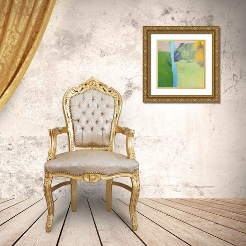Moon Haze Gold Ornate Wood Framed Art Print with Double Matting by Alattar, Lina