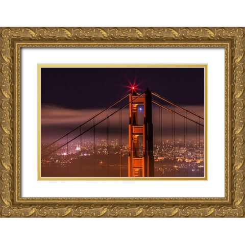 The Beacon Gold Ornate Wood Framed Art Print with Double Matting by Azure, Joe