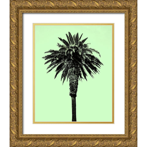 Palm Tree 1996 (Green) Gold Ornate Wood Framed Art Print with Double Matting by Asla, Erik