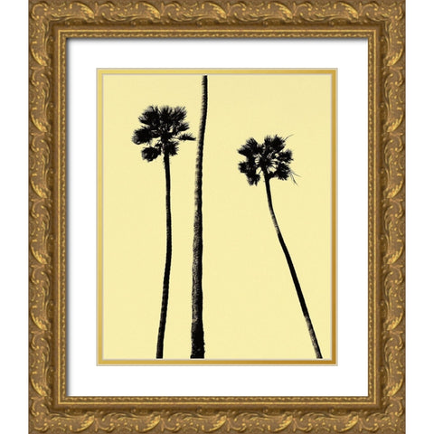 Palm Trees 2000 (Yellow) Gold Ornate Wood Framed Art Print with Double Matting by Asla, Erik