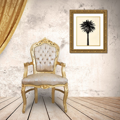 Palm Tree 1979 Tan Gold Ornate Wood Framed Art Print with Double Matting by Asla, Erik