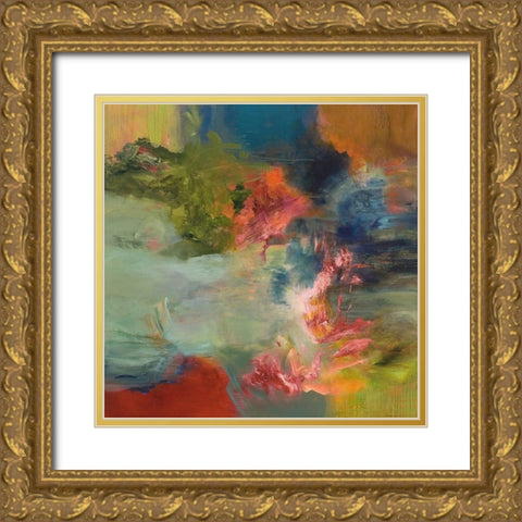 Midcentury Flight Gold Ornate Wood Framed Art Print with Double Matting by Arana, Emilia